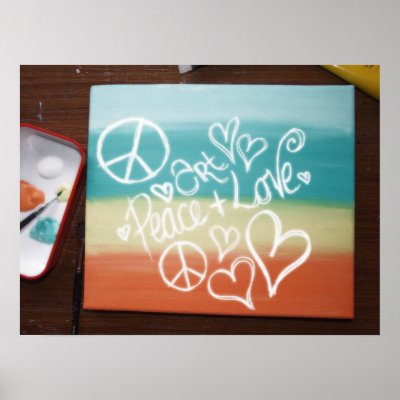 Art, Peace + Love Poster by littleamylee