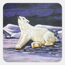 Art Polar Bear Stickers