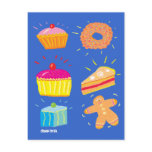 Art Postcard: Cakes, Fancies and Gingerbread Man