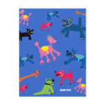Art Postcard: Crazy Dogs