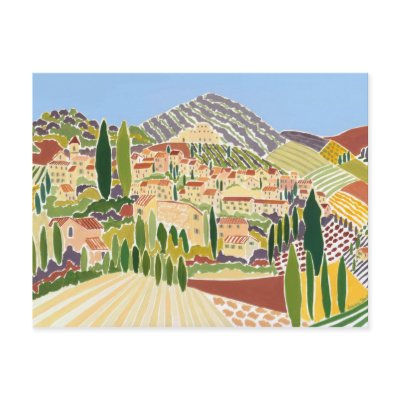 Art Postcard: The Old Town, Vaison La Romaine by johndyergallery