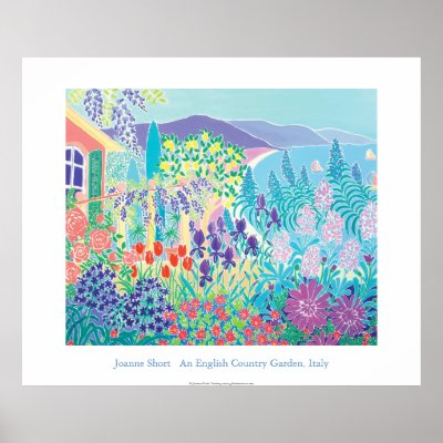 Art Poster: An English Country Garden, Italy