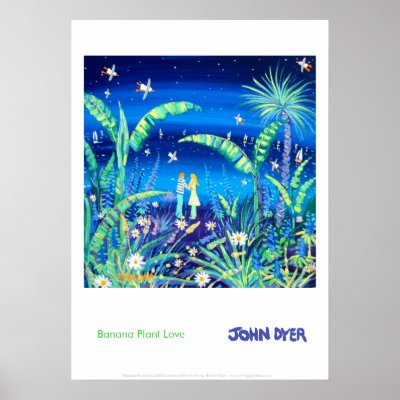 Art Poster: Banana Plant Love by John Dyer by johndyergallery