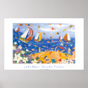 Art Poster: Beachy Treats. Swimmers and Sailing posters