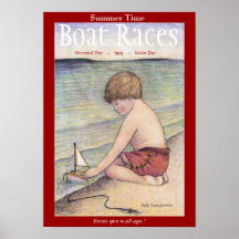 Art Poster "Boat Races", Sally Coupe Jacobson ...