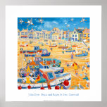 Art Poster: Boats and Ropes, St Ives, Cornwall