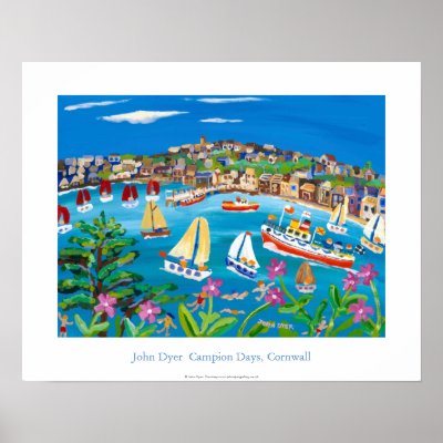 Art Poster: Campion Days, Cornwall by John Dyer by johndyergallery