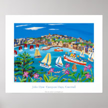 Art Poster: Campion Days, Cornwall by John Dyer