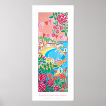 Art Poster: Cottage Garden Mousehole, Cornwall