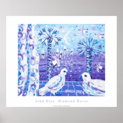 Art Poster: Diamond Doves, Côte d'Azur by johndyergallery
