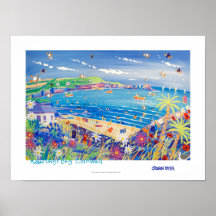 Art Poster: Family Fun, Mother Ivey's Bay Cornwall
