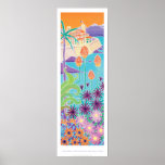 Art Poster: Flowers & Snowy Mountains, Antibes