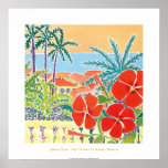Art Poster: Hot Flowers at Sunset, Menton posters