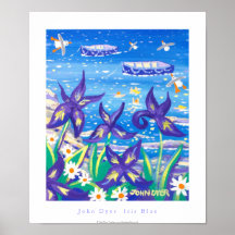 Art Poster: Iris Blue