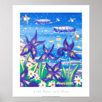 Art Poster: Iris Blue