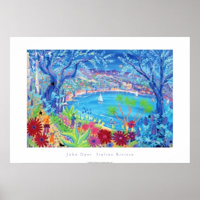 Art Poster: Italian Riviera, Liguria. by johndyergallery