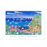 Art Poster: John Dyer Sea Pinks at Cape Cornwall posters
