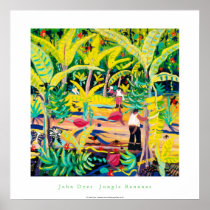 Art Poster: Jungle Bananas, Costa Rica Rainforest