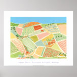 Art Poster: Provence Hillside, Rasteau, France