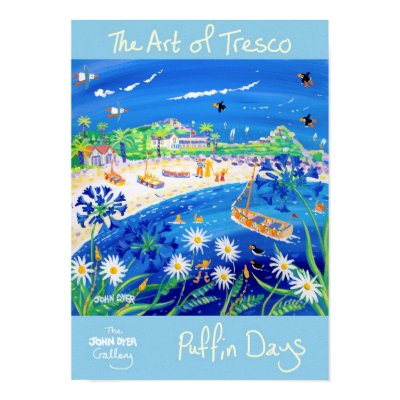 Art Poster: Puffin Days, the Art of Tresco by johndyergallery