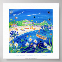 Art Poster: Puffin days, Tresco