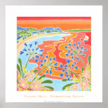 Art Poster: Shimmering Sunset, Tresco, Cornwall