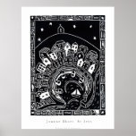 Art Poster: St Ives, Cornwall. Lino Cut Image posters