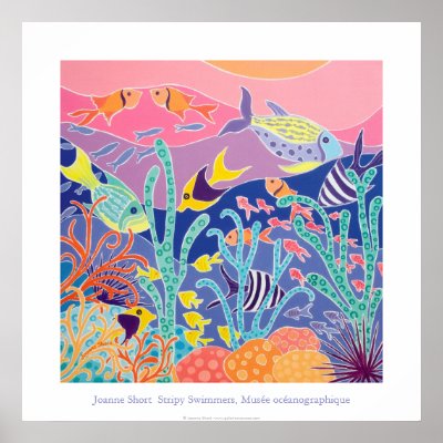 Art Poster: Stripy Swimmers Muse ocanographique