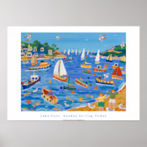 Art Poster: Sunday Sailing Fowey by John Dyer