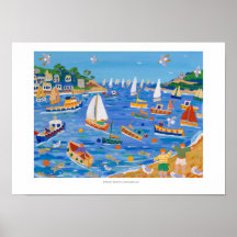 Art Poster: Sunday Sailing Fowey by John Dyer