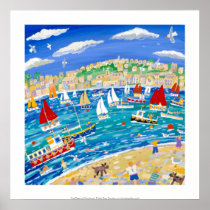 Art Poster: Swimmers, Seals and Sails.
