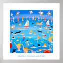 Art Poster: Swimmers, Seals and Sails. posters