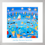 Art Poster: Swimmers, Seals and Sails.
