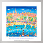 Art Poster: Swimming, Sailing & Snorkeling, Menton