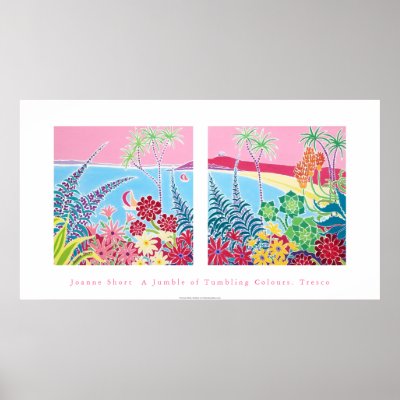 Art Poster: Tresco, Isles of Scilly, Cornwall. by johndyergallery