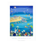 Art Poster: Waving Daisies, St Ives, Cornwall posters