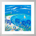 Art Print: Agapanthus, Pentle bay Beach, Tresco