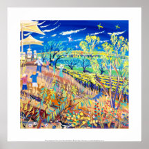 Art Print: Banrock Station Kangaroo and Gums