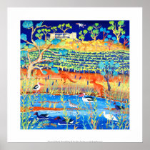 Art Print: Banrock Station Wine Wetlands Kangaroo