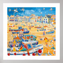 Art Print: Boats and Ropes, St Ives, Cornwall