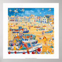 Art Print: Boats and Ropes, St Ives, Cornwall