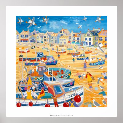 Art Print: Boats and Ropes, St Ives, Cornwall by johndyergallery