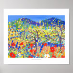 Art Print: Cherries, Poppies and Daisies Provence