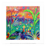 Art Print: Happy Bird Day at the Zoo posters