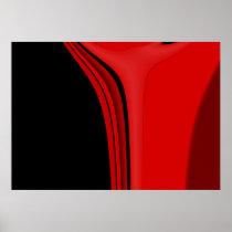 Art Print Poster Black Red Simply Modern