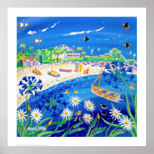Art Print: Puffin days, Tresco. By John Dyer