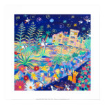 Art Print: Tropical Blue Night Tresco.