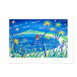Art Print: Wiggly Palms and Agapanthus Tresco posters