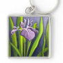 Art Purple Iris Keychain