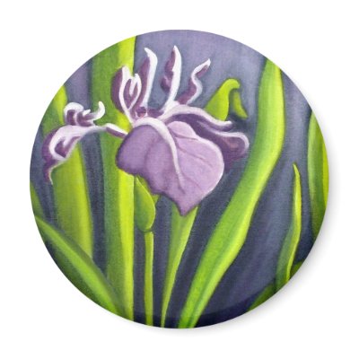 Art Purple Iris Magnets by art2bseen